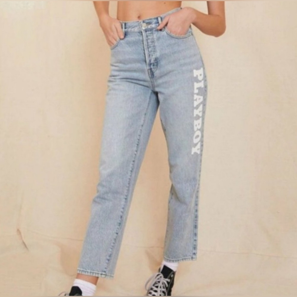 Playboy by PacSun Light Wash High Waisted Straight Sz 27